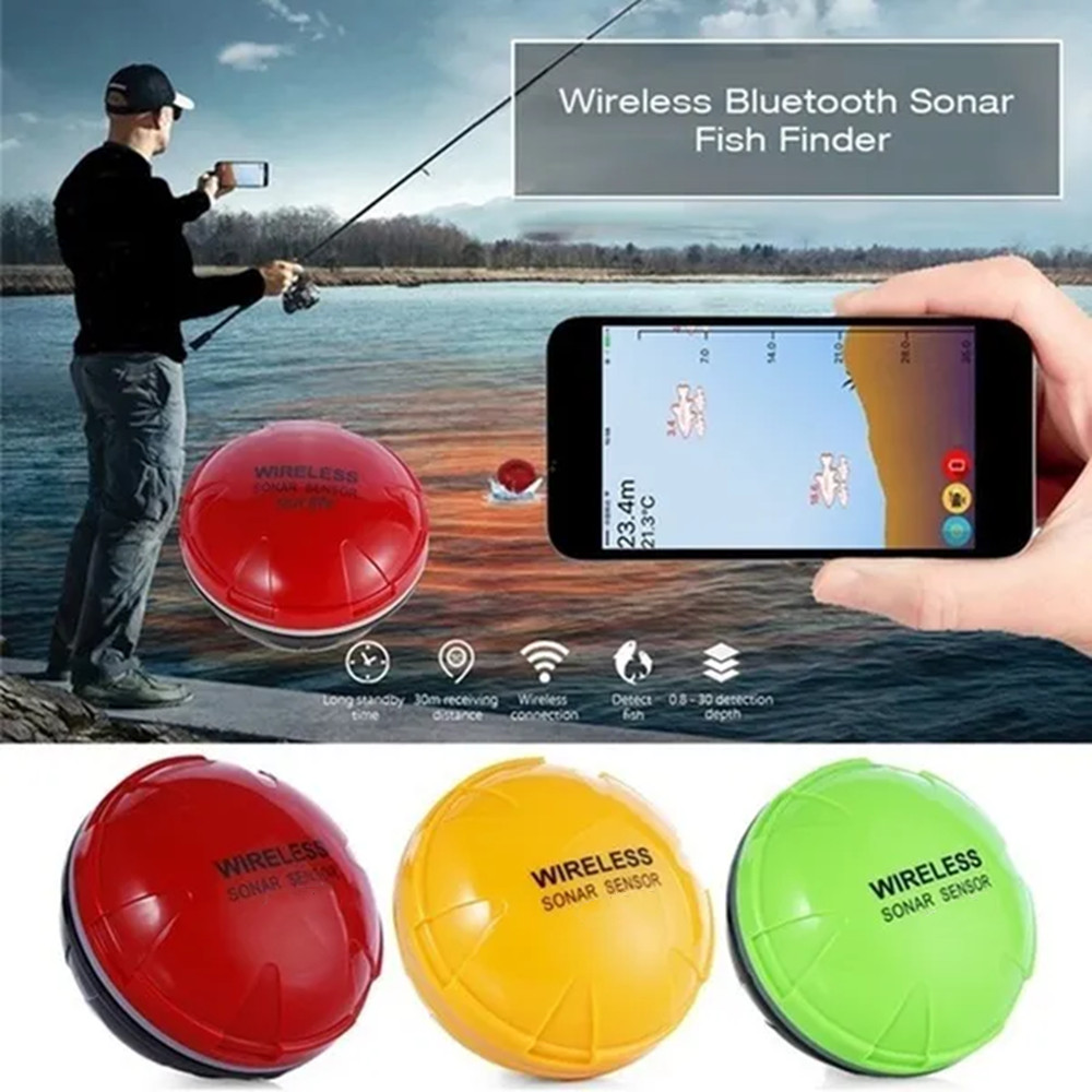 Pupopan 100m novo telefone int - Fish Finder Transducer avaliação e preço